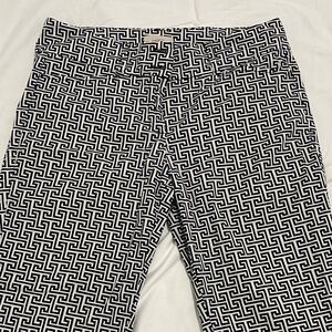 LOFT Black and White Maze Print Trousers